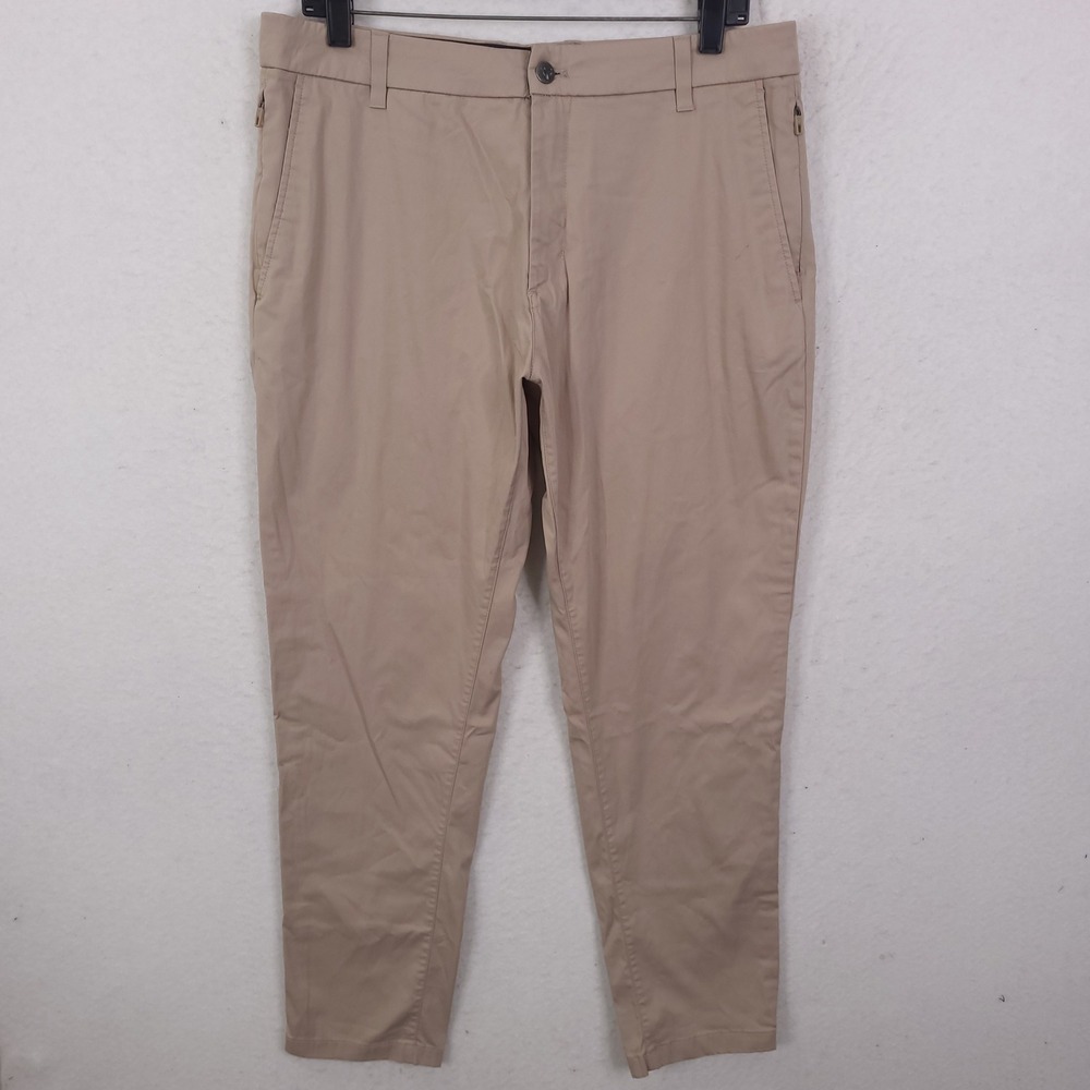 Birddogs Chino Pants Mens 34x30 Fits 34x28 Khaki Tan Stretch Tapered  Pockets
